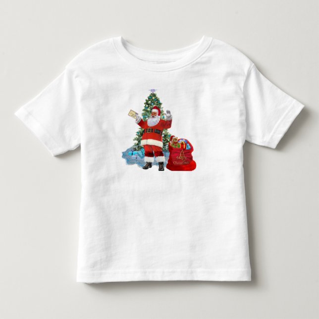 Camiseta De Bebé Feliz Navidad de parte de Santa (Anverso)