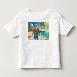 Camiseta De Bebé Feliz Navidad desde la playa