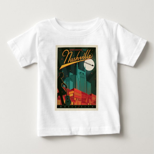 Camiseta De Bebé Feliz Navidad desde Nashville (Anverso)