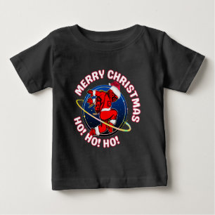 CAMISETA DE BEBÉ FELIZ NAVIDAD DIVERTIDO ASTRONAUTA ESPACIAL