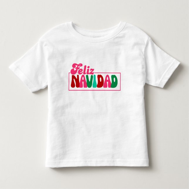 Camiseta De Bebé Feliz Navidad - Divertido colorido (Anverso)