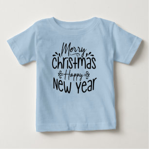 Camiseta De Bebé Feliz Navidad Feliz Año Nuevo