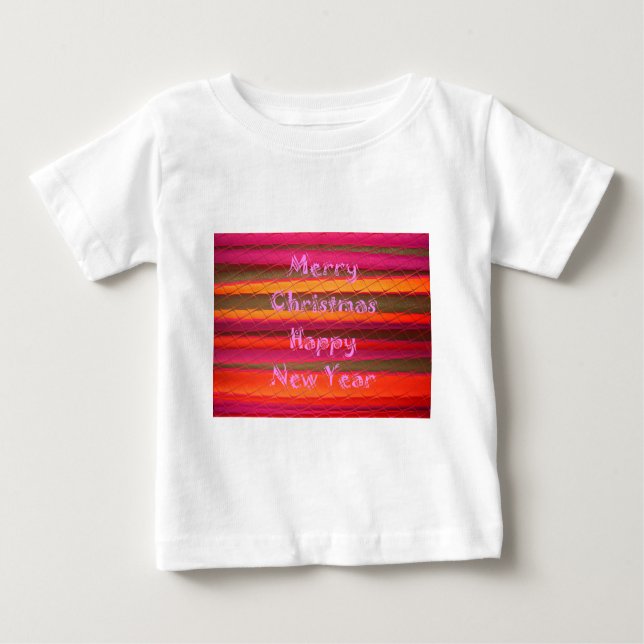 Camiseta De Bebé Feliz Navidad Feliz Año Nuevo (Anverso)