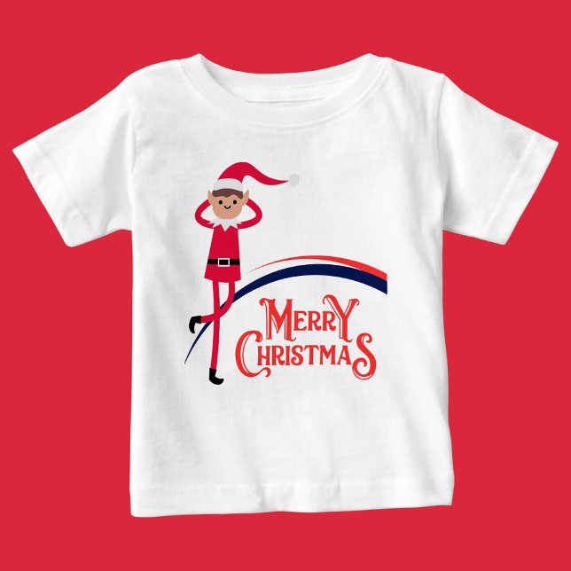 Camiseta De Bebé Feliz Navidad, Feliz y Brillante, (Subido por el creador)