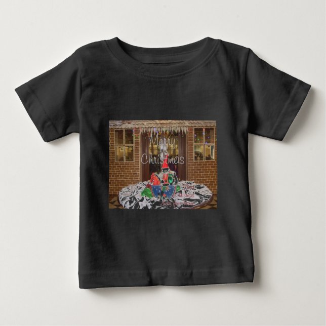 Camiseta De Bebé Feliz Navidad fuera de casa Inspirado en A (Anverso)