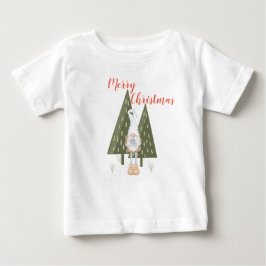 Camiseta De Bebé Feliz Navidad Gnomo Bonito Combinación