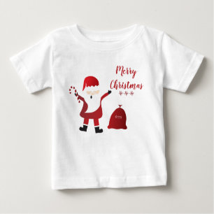 Camiseta De Bebé Feliz Navidad Ho Ho Ho Santa Claus