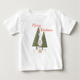 Camiseta De Bebé Feliz navidad lindo Gnome Mateo