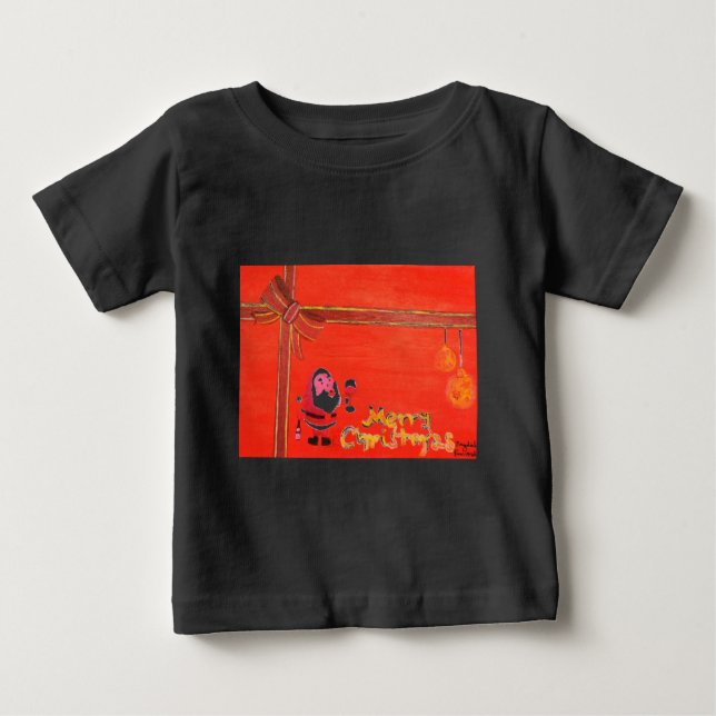 Camiseta De Bebé Feliz Navidad Papá Noel (Anverso)