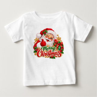 Camiseta de bebé Feliz Navidad Papá Noel – Cute Ch