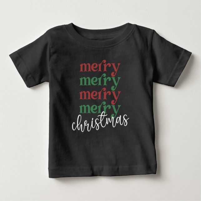 Camiseta De Bebé Feliz Navidad Regalos de Celebración de Navidad Fa (Anverso)