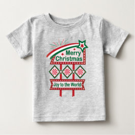 Camiseta De Bebé Feliz Navidad Retro Marquee - Alegría al mundo