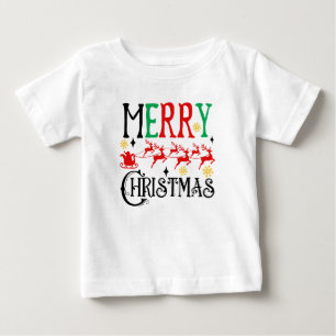 Camiseta De Bebé Feliz Navidad Santa Sleigh-61049 T-Shirt Hoodie