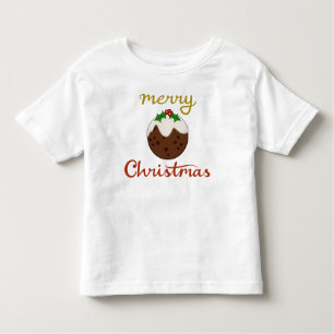 Camiseta De Bebé Feliz Navidad y diseño de pudding