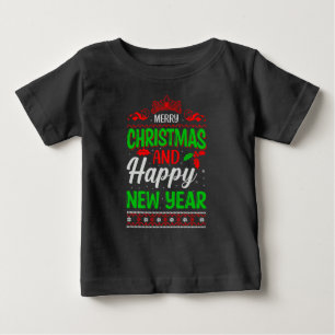 Camiseta De Bebé Feliz Navidad Y Feliz Año Nuevo-61064