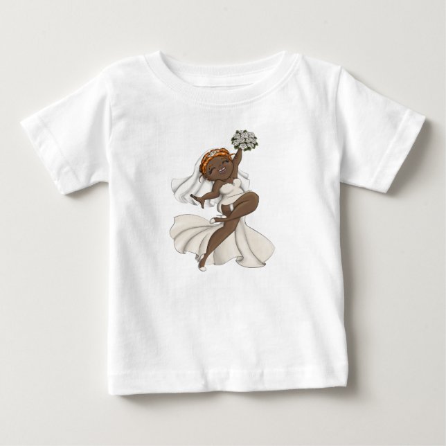 Camiseta De Bebé Feliz Novia 03 (Anverso)