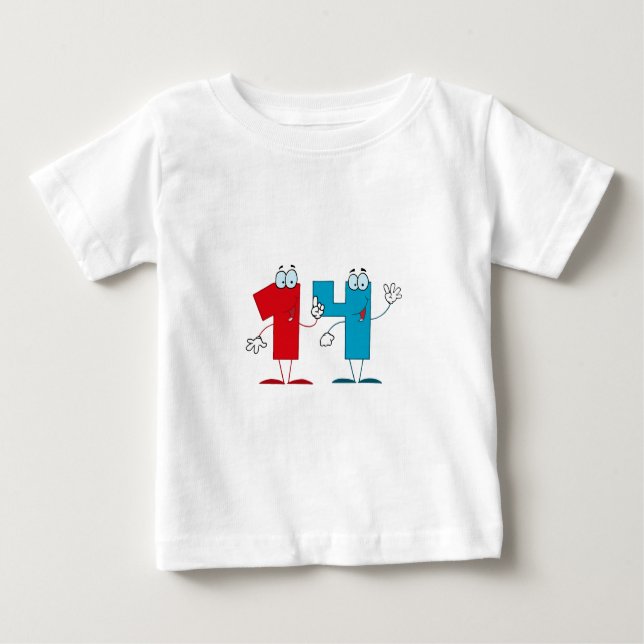 Camiseta De Bebé Feliz número 14 (Anverso)