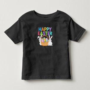 Camiseta De Bebé Feliz Pascua 2025  Huevos Conejo Conejito Lindo