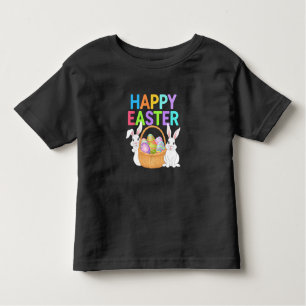 Camiseta De Bebé Feliz Pascua 2025 Huevos Conejo Conejo Cute
