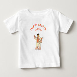 Camiseta De Bebé "Feliz Pascua a todos" ilustracion divertido en na