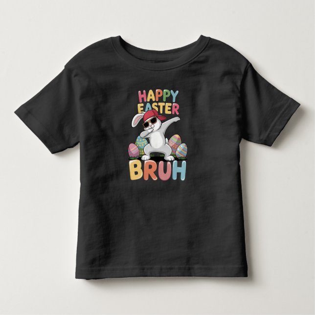 Camiseta De Bebé Feliz Pascua Bruh Bro Gracioso Conejo de Conejo de (Anverso)