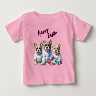Camiseta De Bebé Feliz Pascua Bulldog Francés