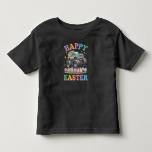 Camiseta De Bebé Feliz Pascua Camión Monstruo Divertido Aplasta Hue