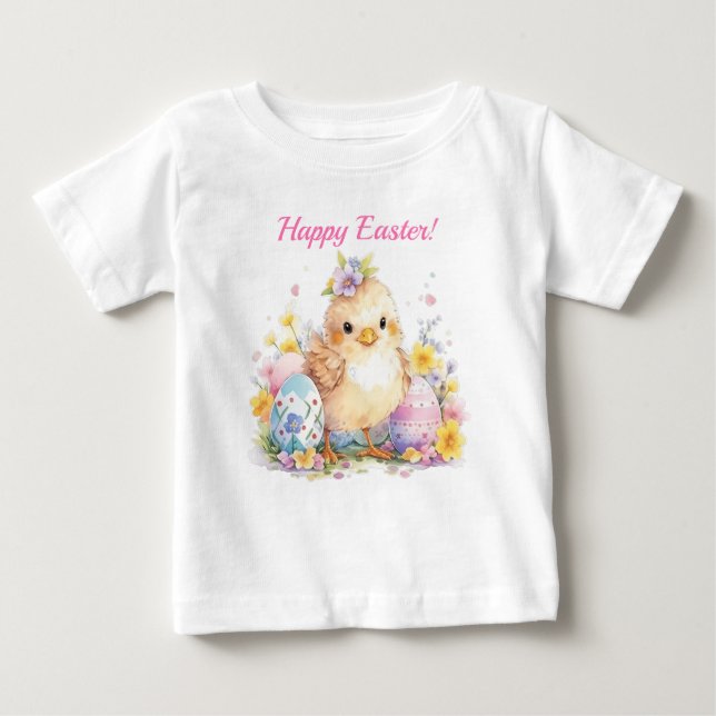 Camiseta De Bebé Feliz Pascua, chica pequeña (Anverso)