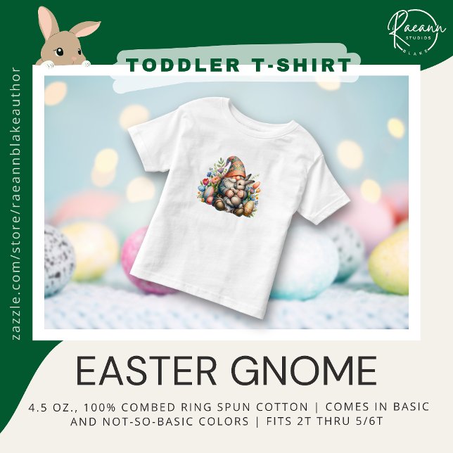 Camiseta De Bebé Feliz Pascua Gnome Toddler T-Shirt (Subido por el creador)