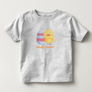 Camiseta De Bebé Feliz Pascua Huevo y Pollito Para Bebés