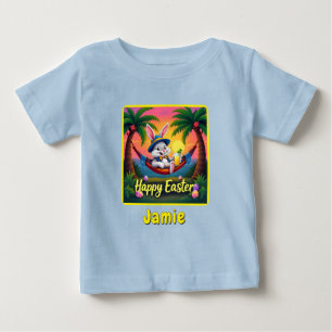Camiseta De Bebé Feliz Pascua Nombre Personal