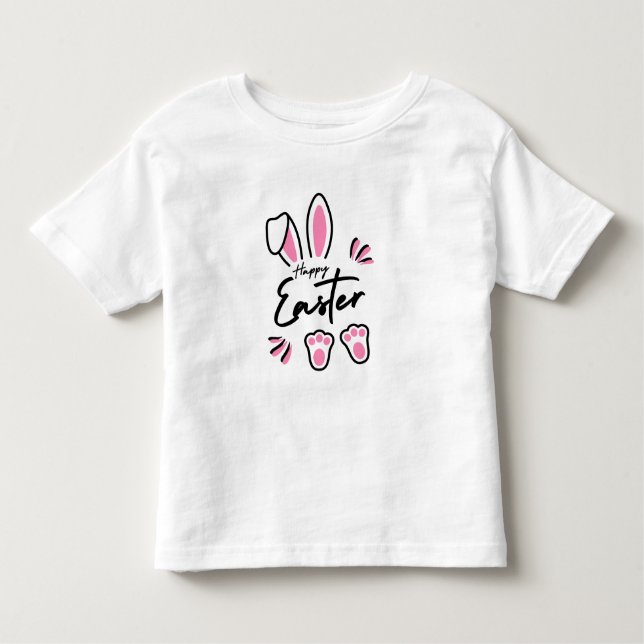 Camiseta De Bebé Feliz Pascua (Rosa) (Anverso)