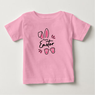 Camiseta De Bebé Feliz Pascua (Rosa)