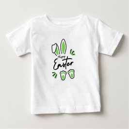 Camiseta De Bebé Feliz Pascua (verde)