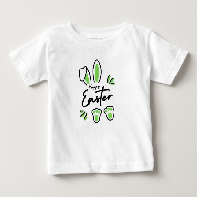 Camiseta De Bebé Feliz Pascua (verde) (Anverso)