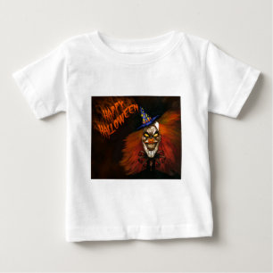 Camiseta De Bebé Feliz Payaso de Halloween asustado