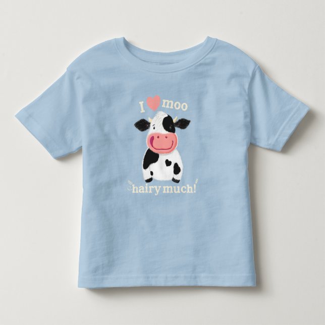 Camiseta De Bebé Feliz pequeño Holstein te ama (Anverso)