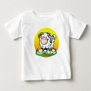 Camiseta De Bebé Feliz Personalizado de Aries Ram en la hierba