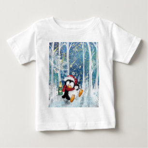 Camiseta De Bebé Feliz Pingüino - Navidades