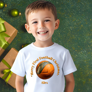 Camiseta De Bebé Feliz primer Navidad de fútbol regalo para bebé