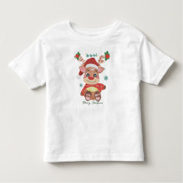 Camiseta De Bebé Feliz reno navideño - Festividad y diversión
