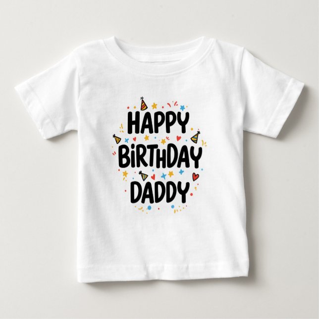 CAMISETA DE BEBÉ FELIZ ROPA DE BEBÉ DE CUMPLEAÑOS (Anverso)