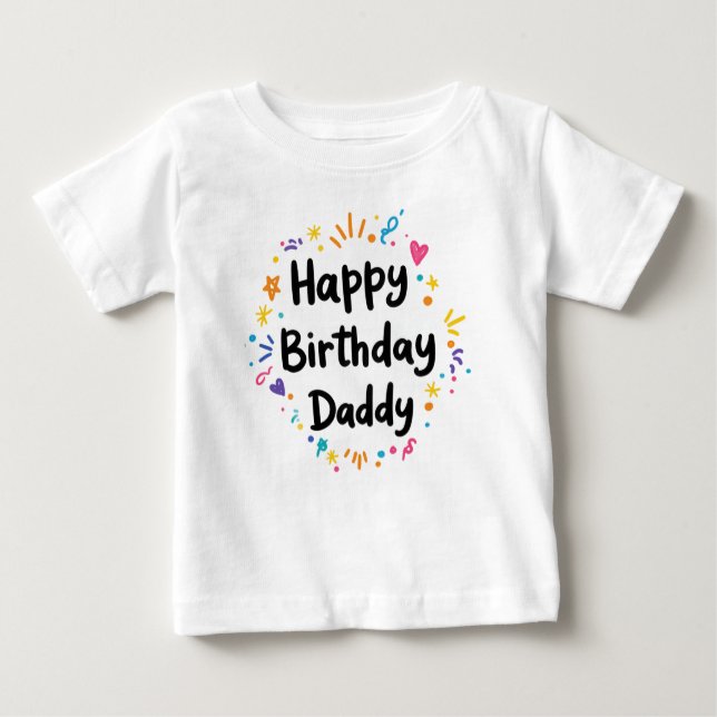 CAMISETA DE BEBÉ FELIZ ROPA DE BEBÉ DE CUMPLEAÑOS (Anverso)