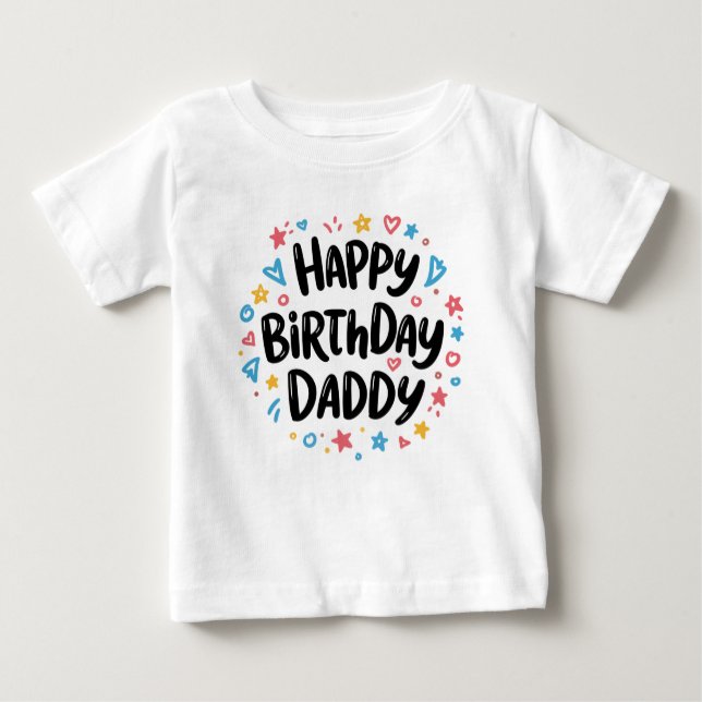CAMISETA DE BEBÉ FELIZ ROPA DE BEBÉ DE CUMPLEAÑOS (Anverso)
