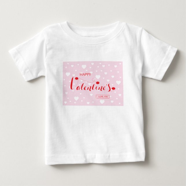 Camiseta De Bebé Feliz San Valentín - AMOR - CORAZÓN (Anverso)