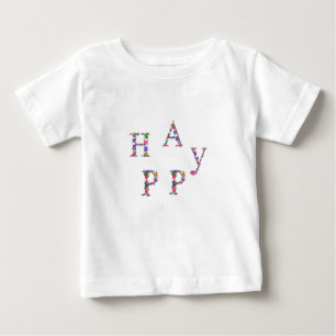 Camiseta De Bebé Feliz verano Daisy Flor Alphabet