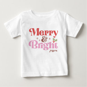 Camiseta De Bebé Feliz y brillante personalizado