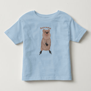 Camiseta De Bebé Feliz y lindo diseño de personalizados de quokka