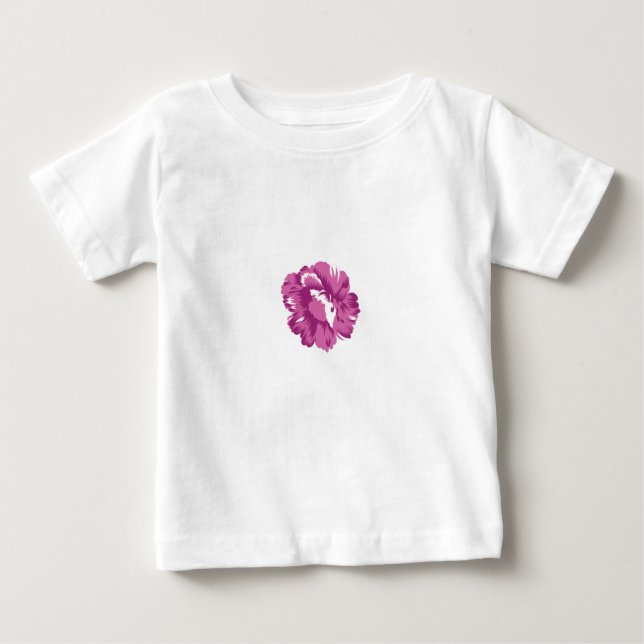 Camiseta De Bebé Femenino, Magenta Pálido, Salud Real (Anverso)
