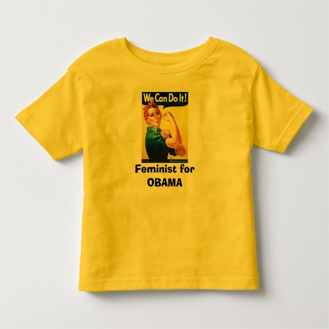 Camiseta De Bebé Feminista para OBAMA (Anverso)